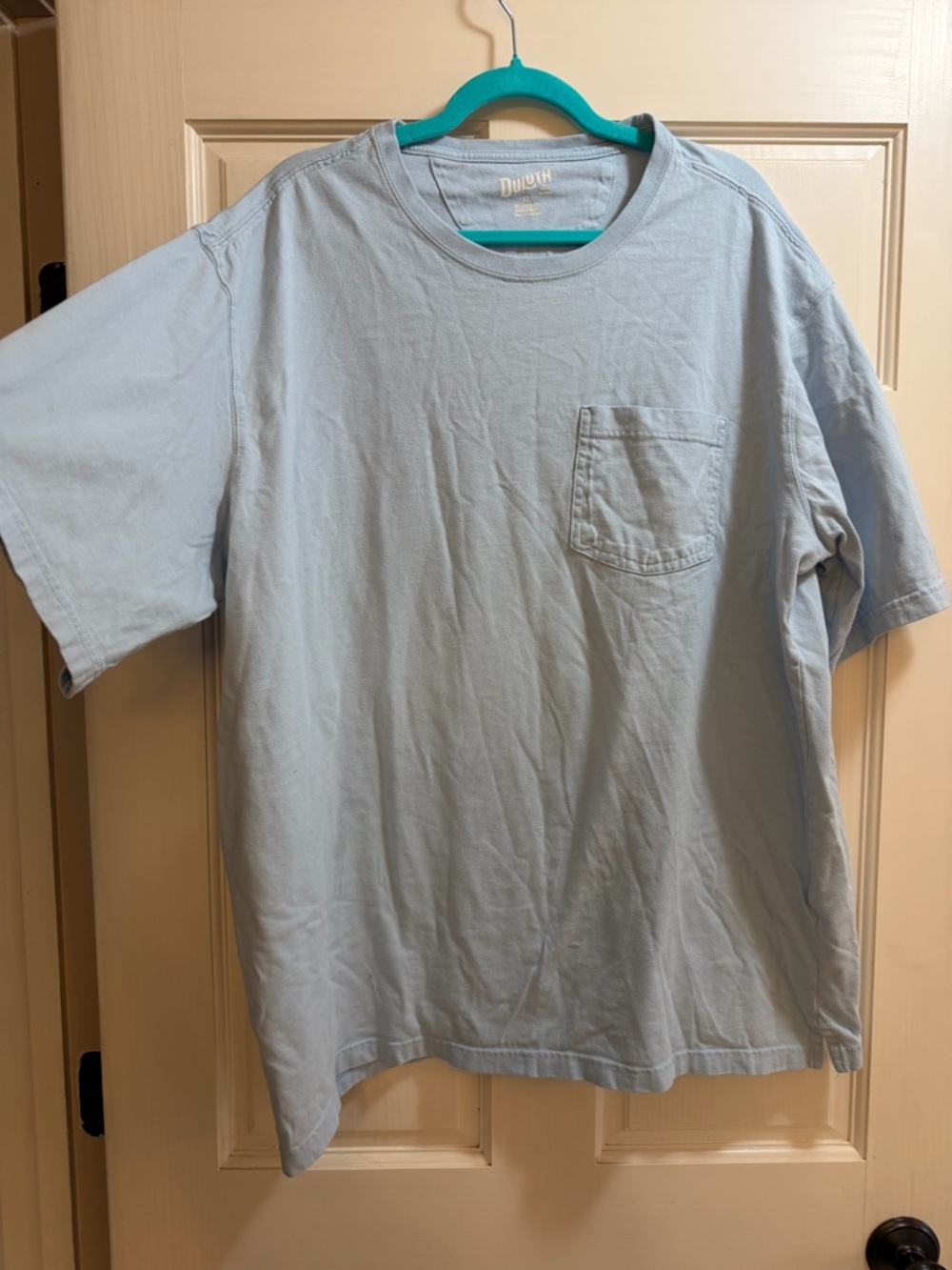 Duluth Trading Co Light Blue Short Sleeve Pocket Tee